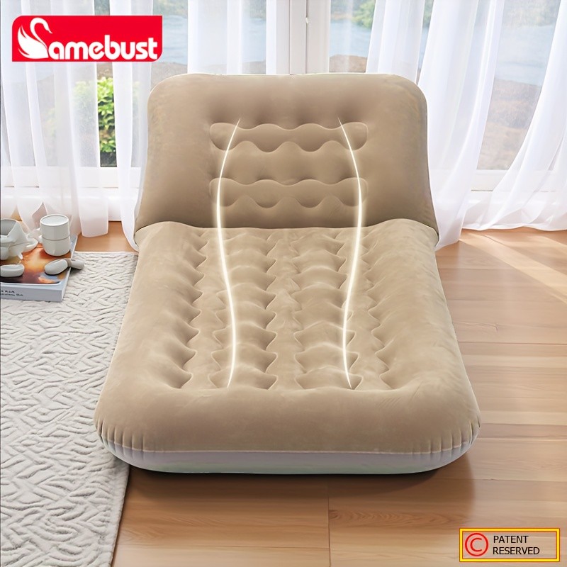 CAMEBUST Portable Inflatable Double Bed Rectangular Travel Mattress with Adjustable Height