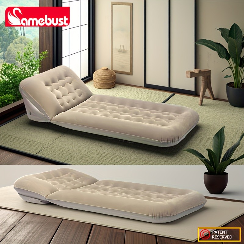 CAMEBUST Portable Inflatable Double Bed Rectangular Travel Mattress with Adjustable Height