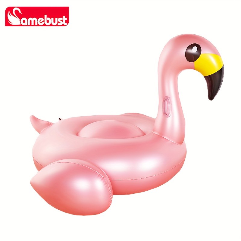 CAMEBUST Inflatable Rose Golden Flamingo Swim Ring Fun Pool Float for Summer Parties