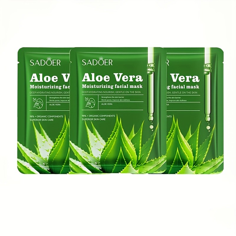 SADOER Unisex Aloe Vera Facial Masks