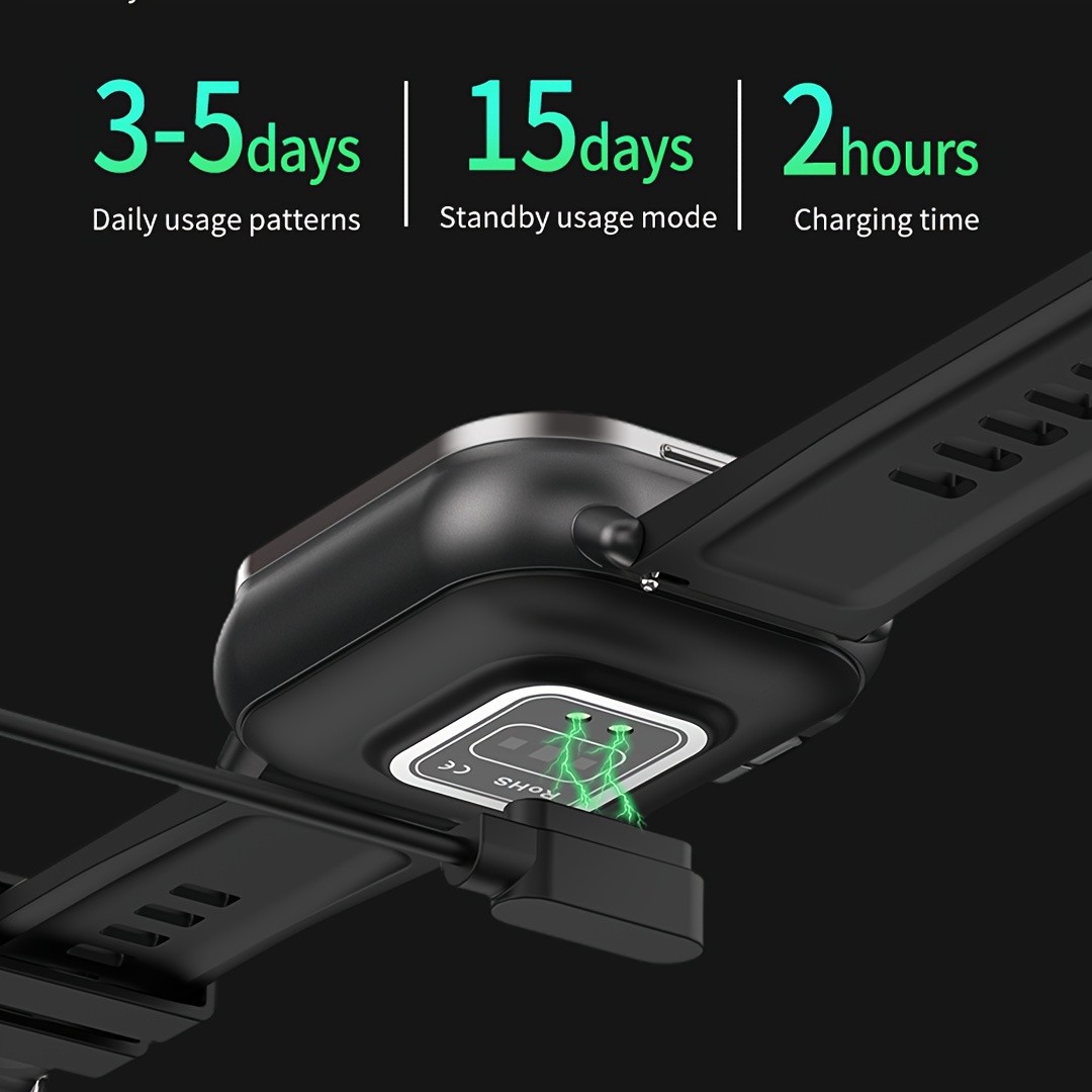 ERUN 2-in-1 Smart Watch with Earphones  Sports Fitness Tracker and Multifunctional Smartwatch with Silicone Strap