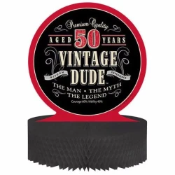 Vintage Dude 50th Birthday Centrepiece