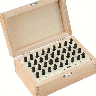PMMJ 36pcs Steel Metal Stamping Tool Set  Durable Number and Letter Punch Set for Wood, Metal, and Leather Crafting Description