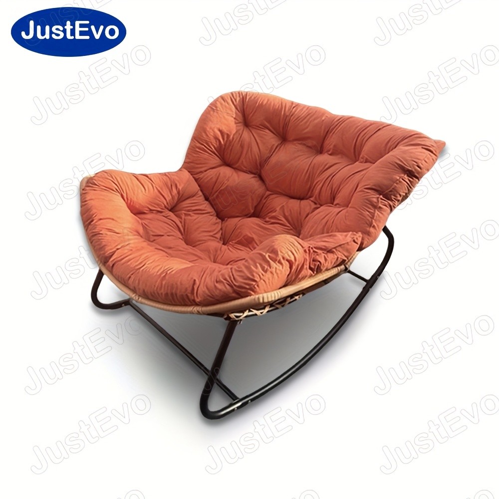 JUSTEVO Extra Large Comfortable Rocking Chair Ergonomic Recliner with Adjustable Headrest for Ultimate Relaxation