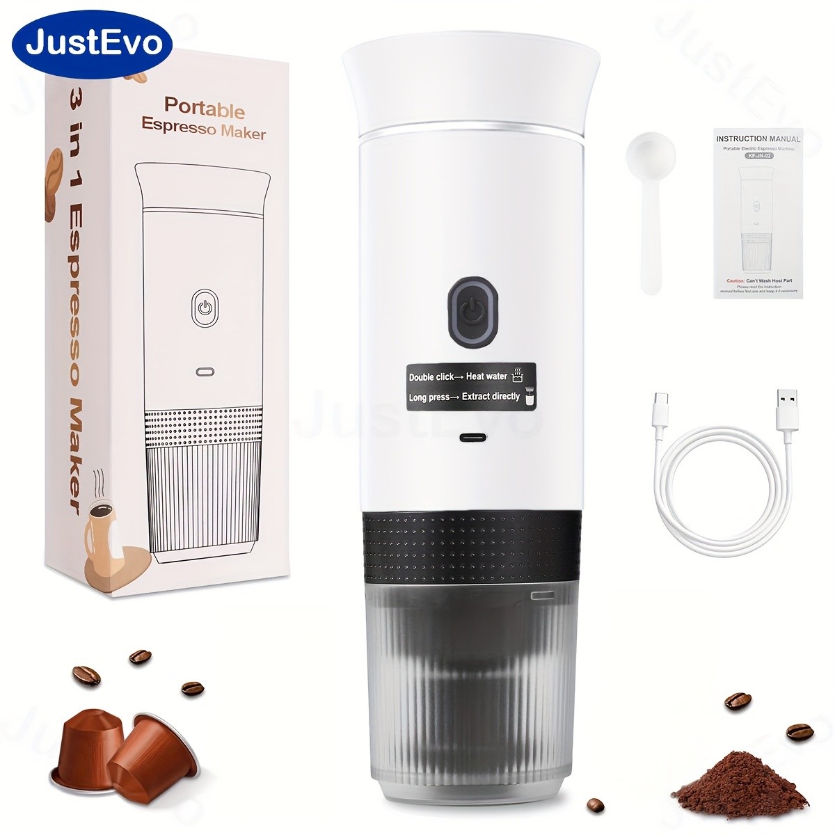 JUSTEVO Electric Coffee Maker Smart Temperature Control and Fast Brewing for the Perfect Cup