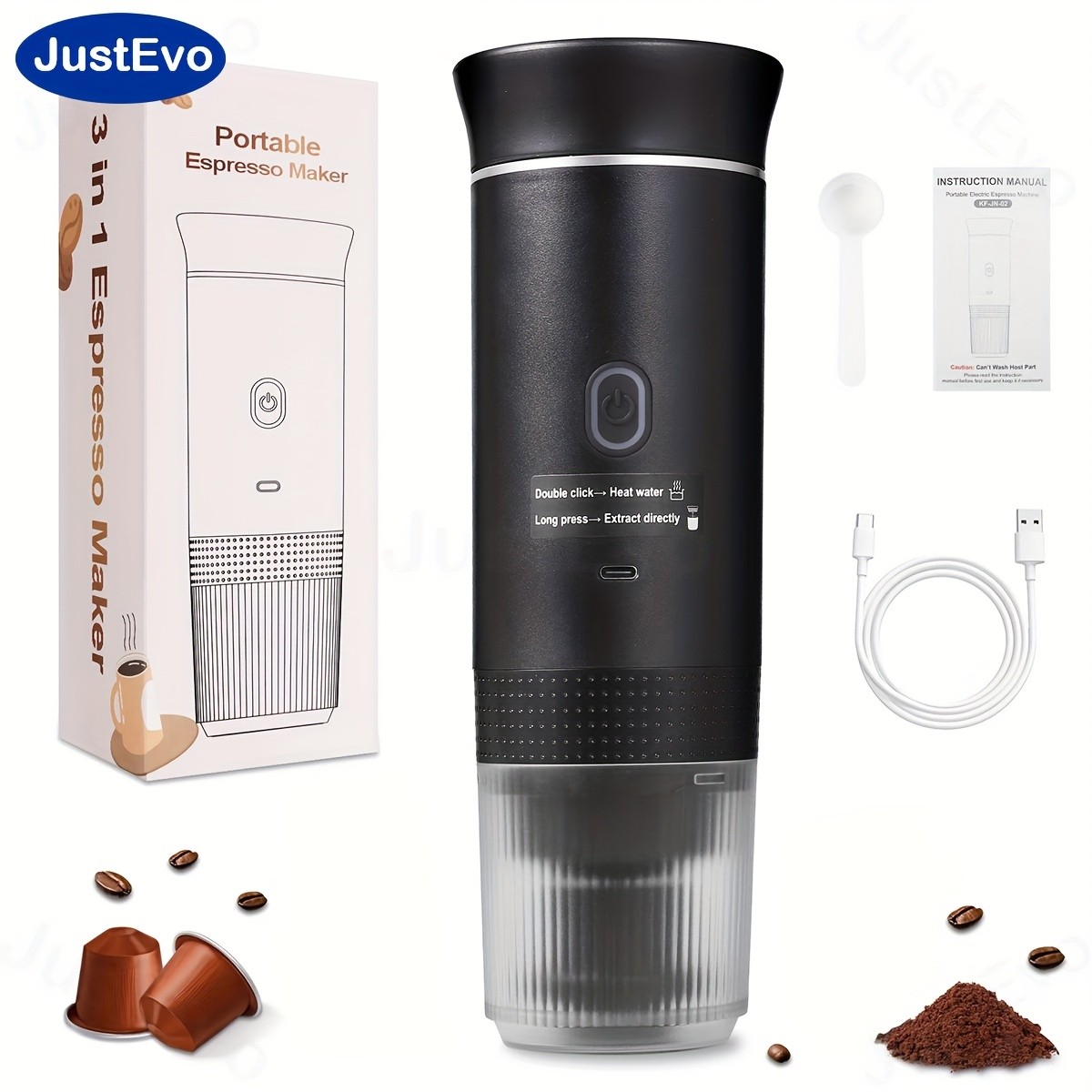 JUSTEVO Electric Coffee Maker Smart Temperature Control and Fast Brewing for the Perfect Cup