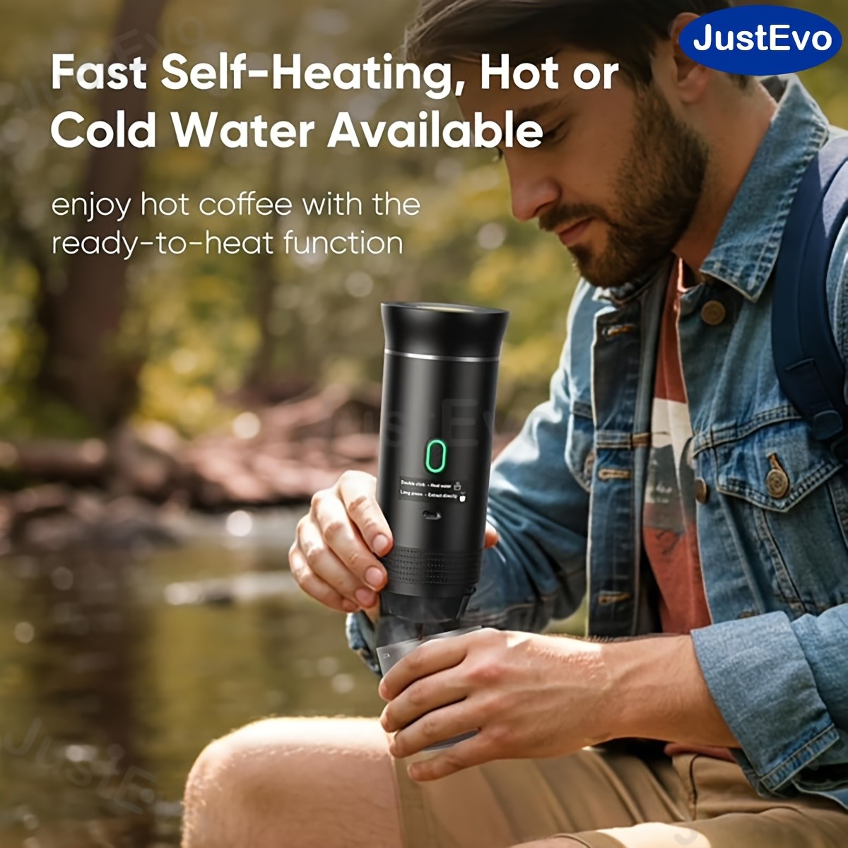 JUSTEVO Electric Coffee Maker Smart Temperature Control and Fast Brewing for the Perfect Cup