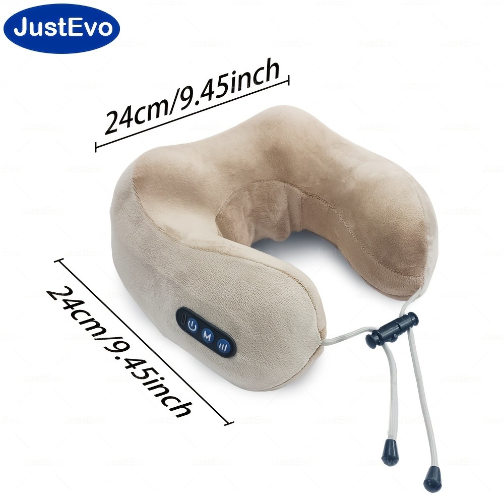 JUSTEVO 3D Kneading Neck Massage Pillow  Extra-Thick Memory Foam for Ultimate Comfort and Relaxation