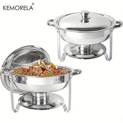 KEMORELA Stainless Steel Buffet Stove Elegant Detachable Cloche with Round Insulation for Home Gatherings Description