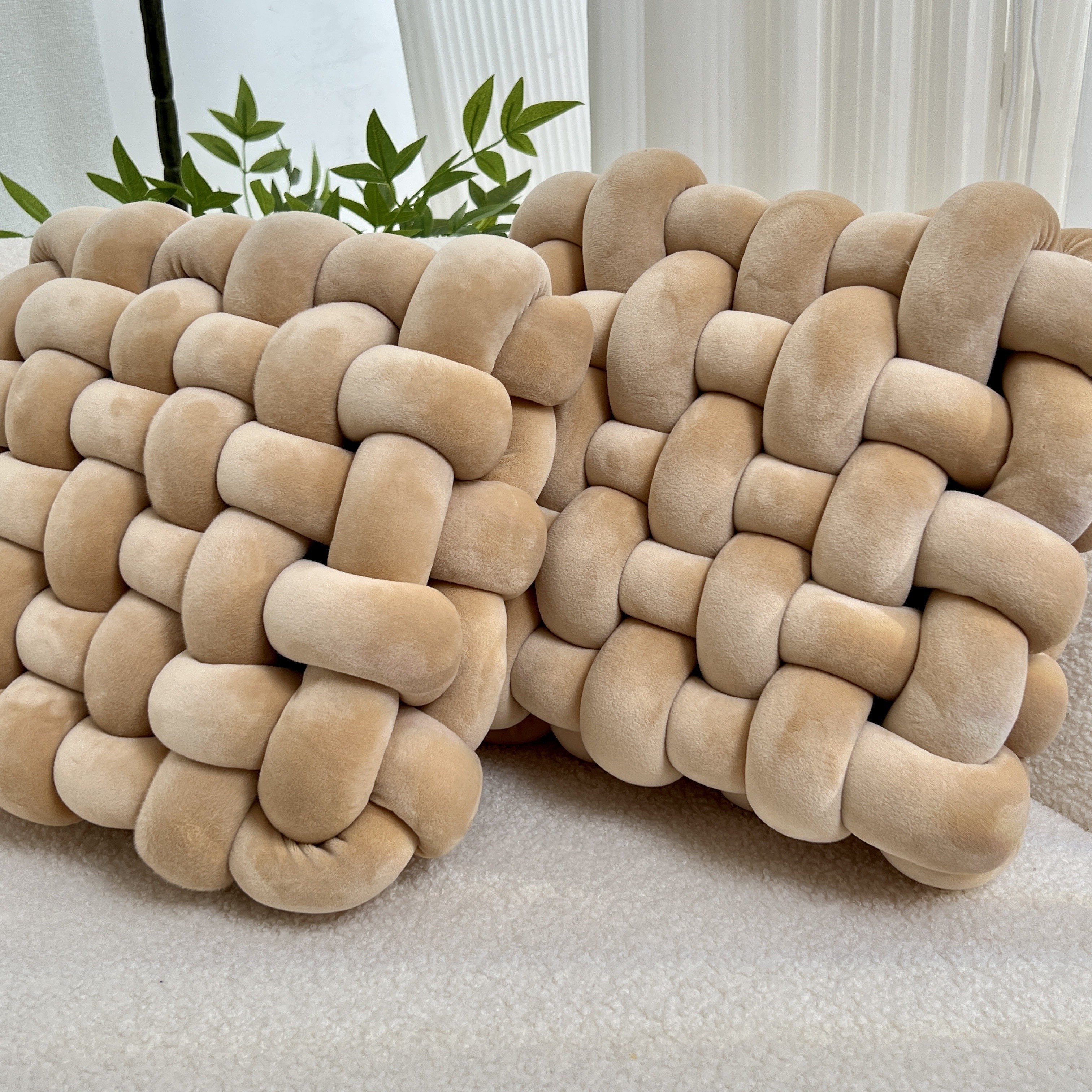 YLBKIKR 2pcs Knot Throw Pillow  Soft and Plush Cushions for Stylish Home and Office Decor
