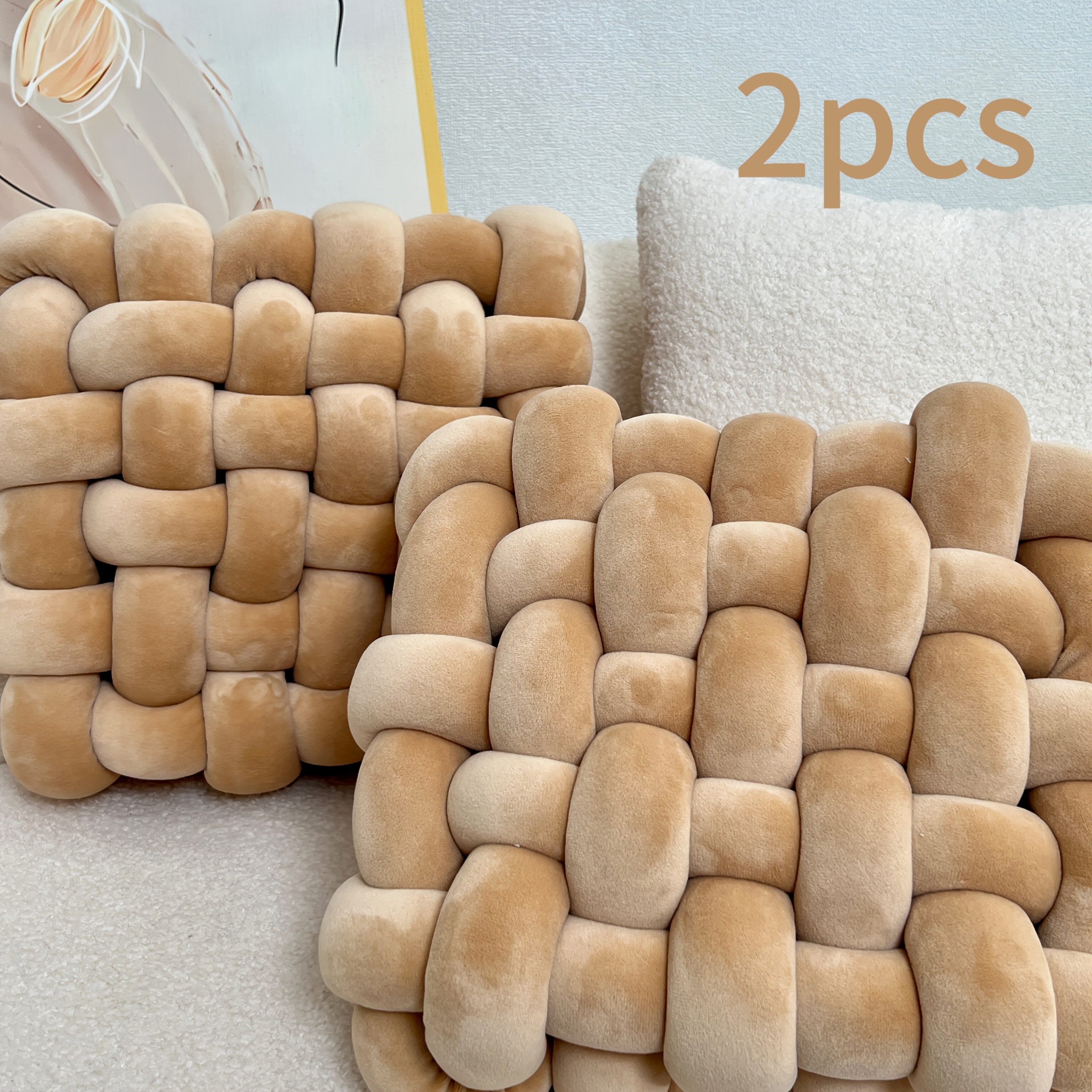 YLBKIKR 2pcs Knot Throw Pillow  Soft and Plush Cushions for Stylish Home and Office Decor