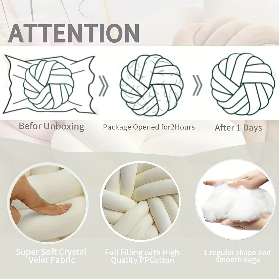 YLBKIKR 2pcs Minimalist White Knot Decorative Pillows  Soft Plush Cushions with Tissue Holder for Versatile Home Decor