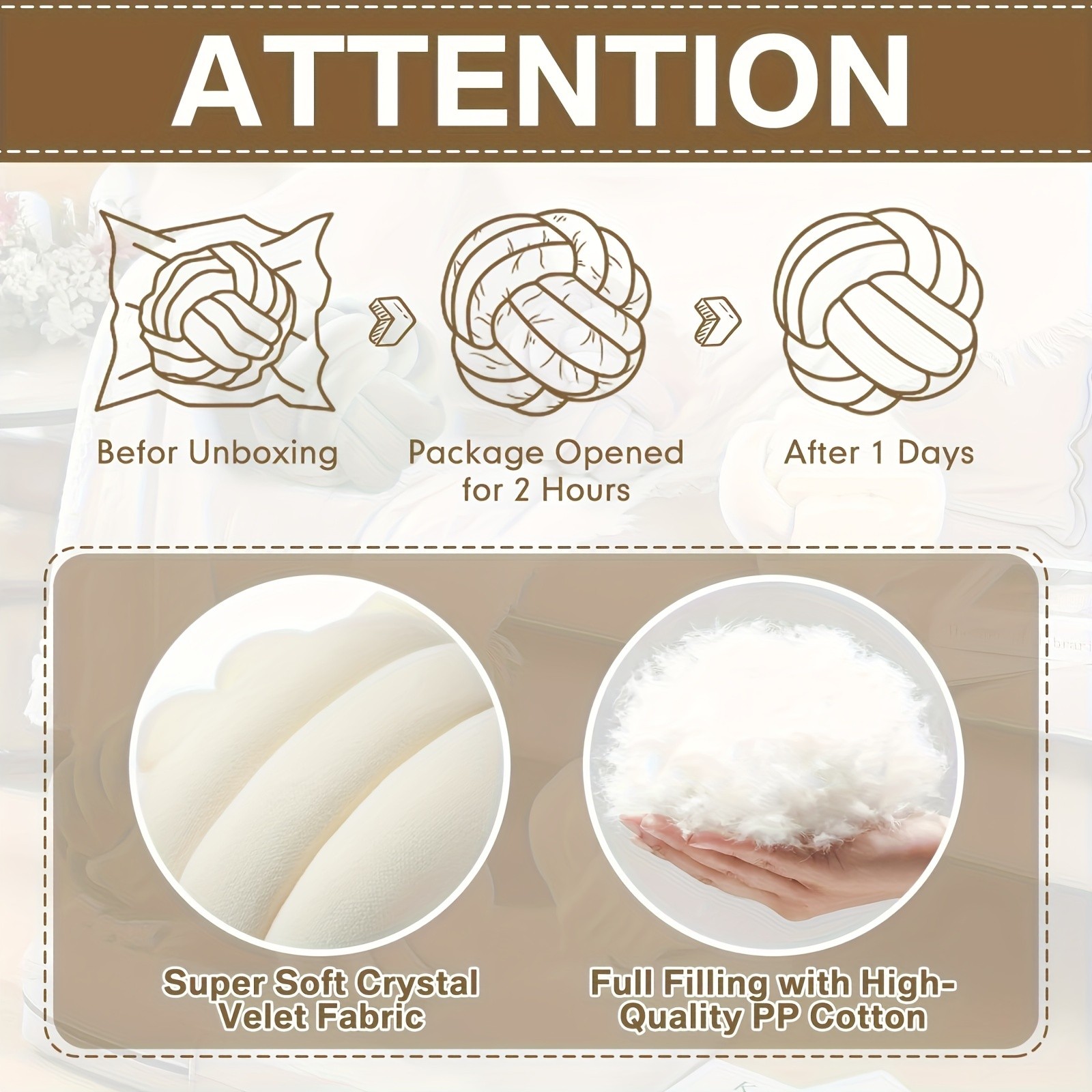 YLBKIKR 2pcs Round Knotted Throw Pillows  Plush Geometric Pattern Cushions for Comfortable and Stylish Home Decor