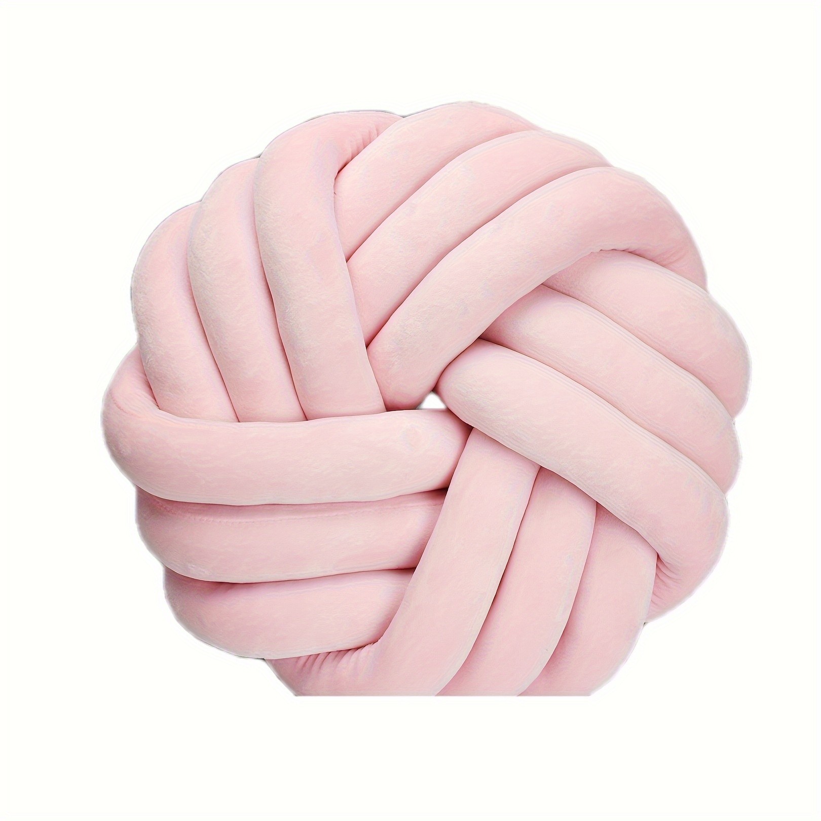 YLBKIKR Handmade Soft Plush Knot Throw Pillow  Multi-Color Modern Minimalist Cushion for Sofa, Bed, and Chair Accent