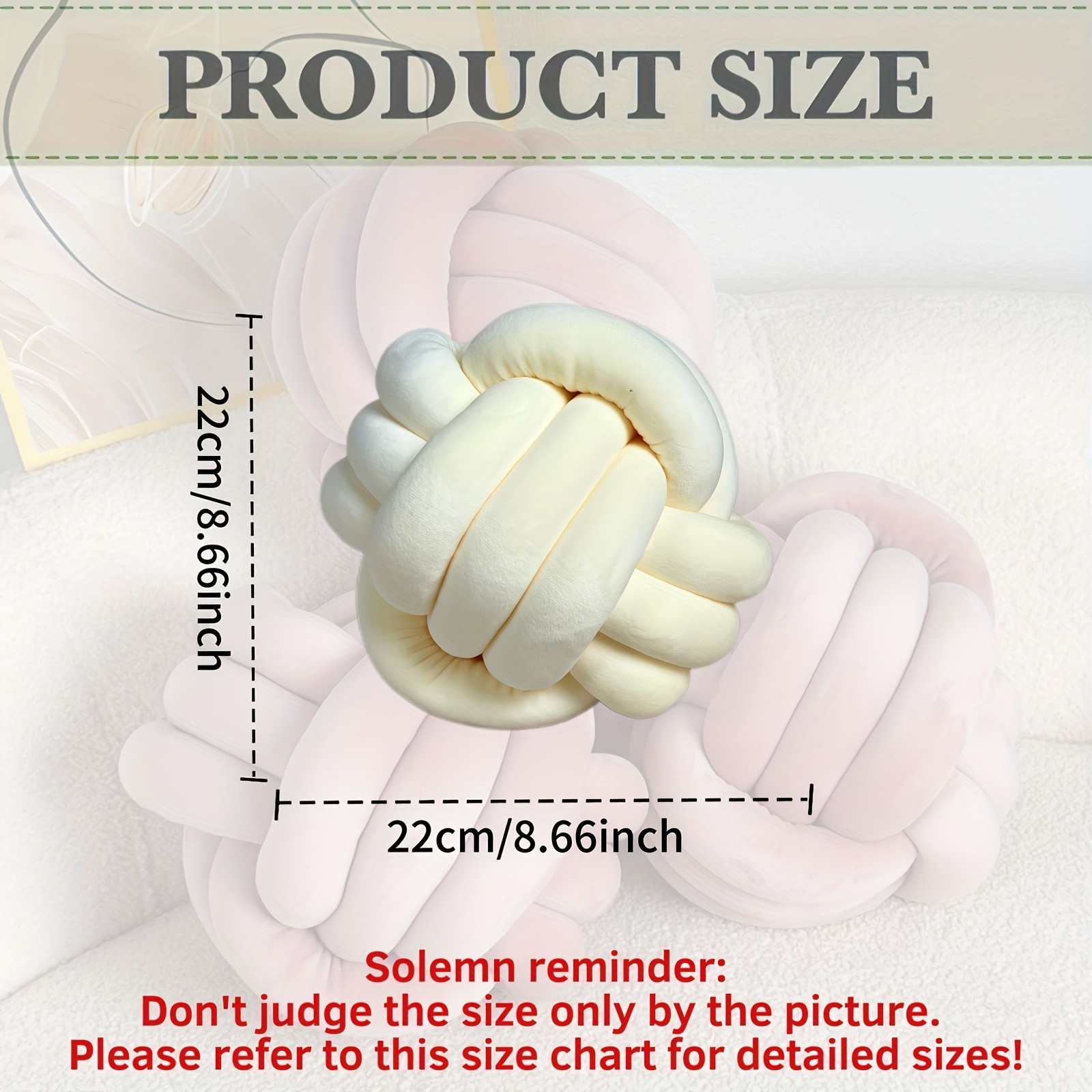 YLBKIKR Soft Plush Knot Ball Pillow  Handmade Geometric Pattern Pillow for Cozy and Stylish Home Decor