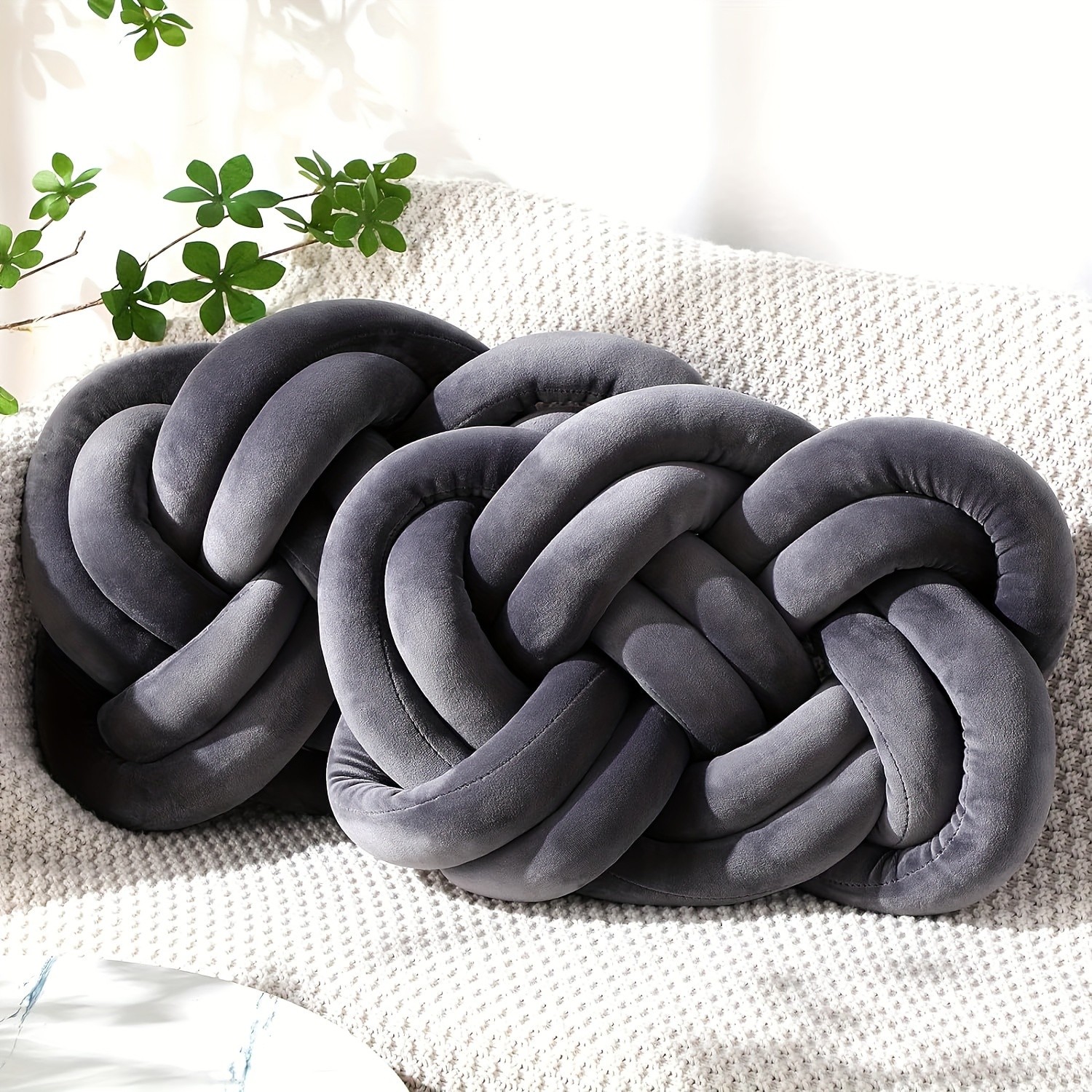 YLBKIKR Two-Piece Sofa Knot Pillow  Soft Decorative Cushions to Enhance Comfort and Style in Your Home