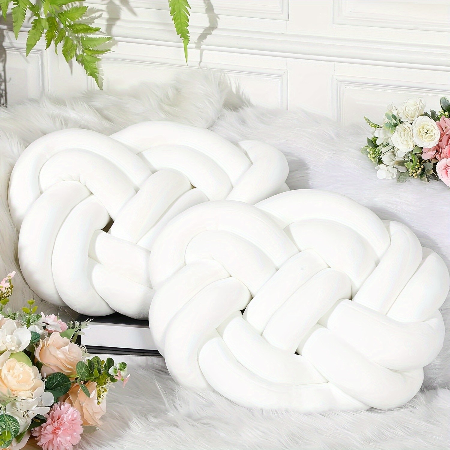 YLBKIKR Two-Piece Sofa Knot Pillow  Soft Decorative Cushions to Enhance Comfort and Style in Your Home