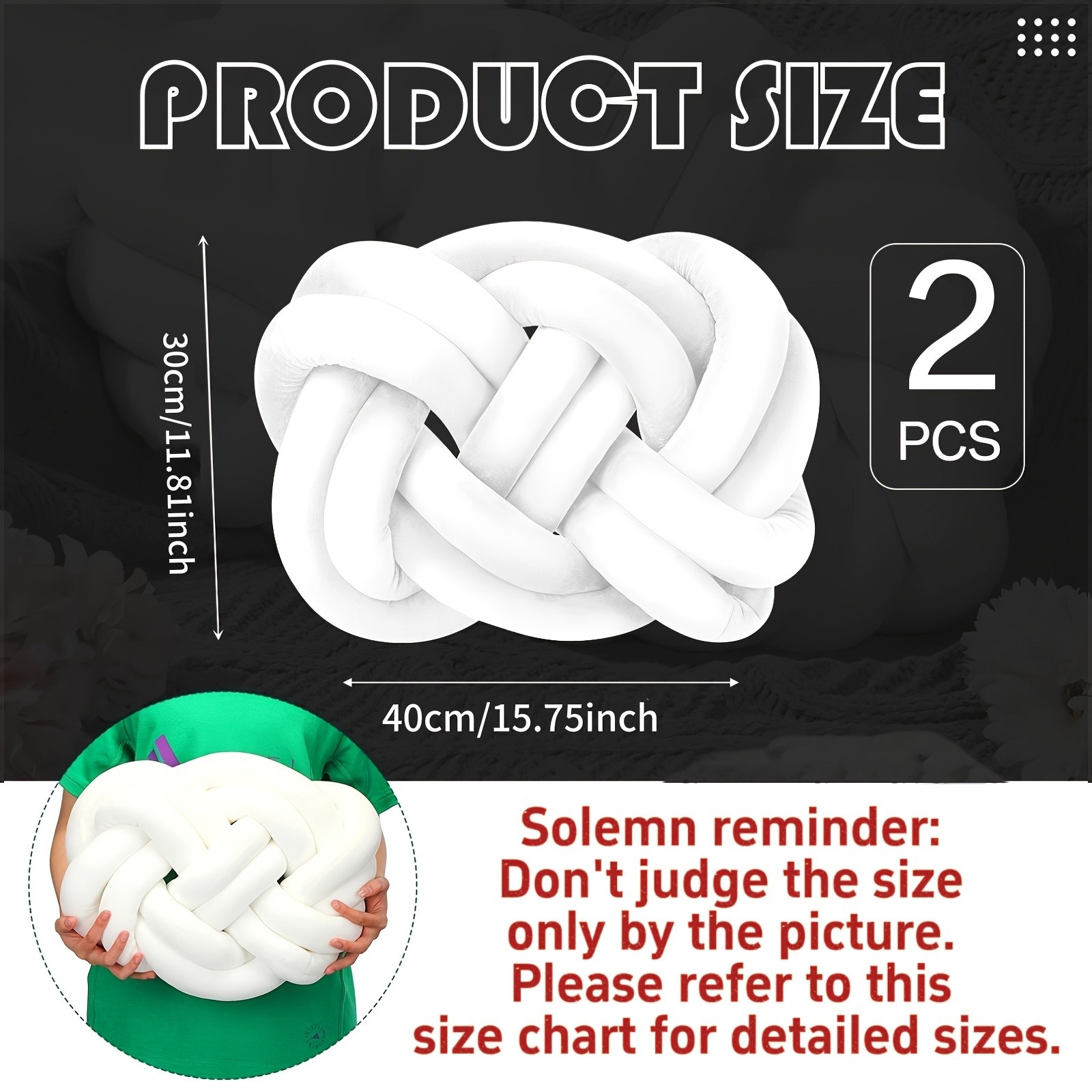 YLBKIKR Two-Piece Sofa Knot Pillow  Soft Decorative Cushions to Enhance Comfort and Style in Your Home