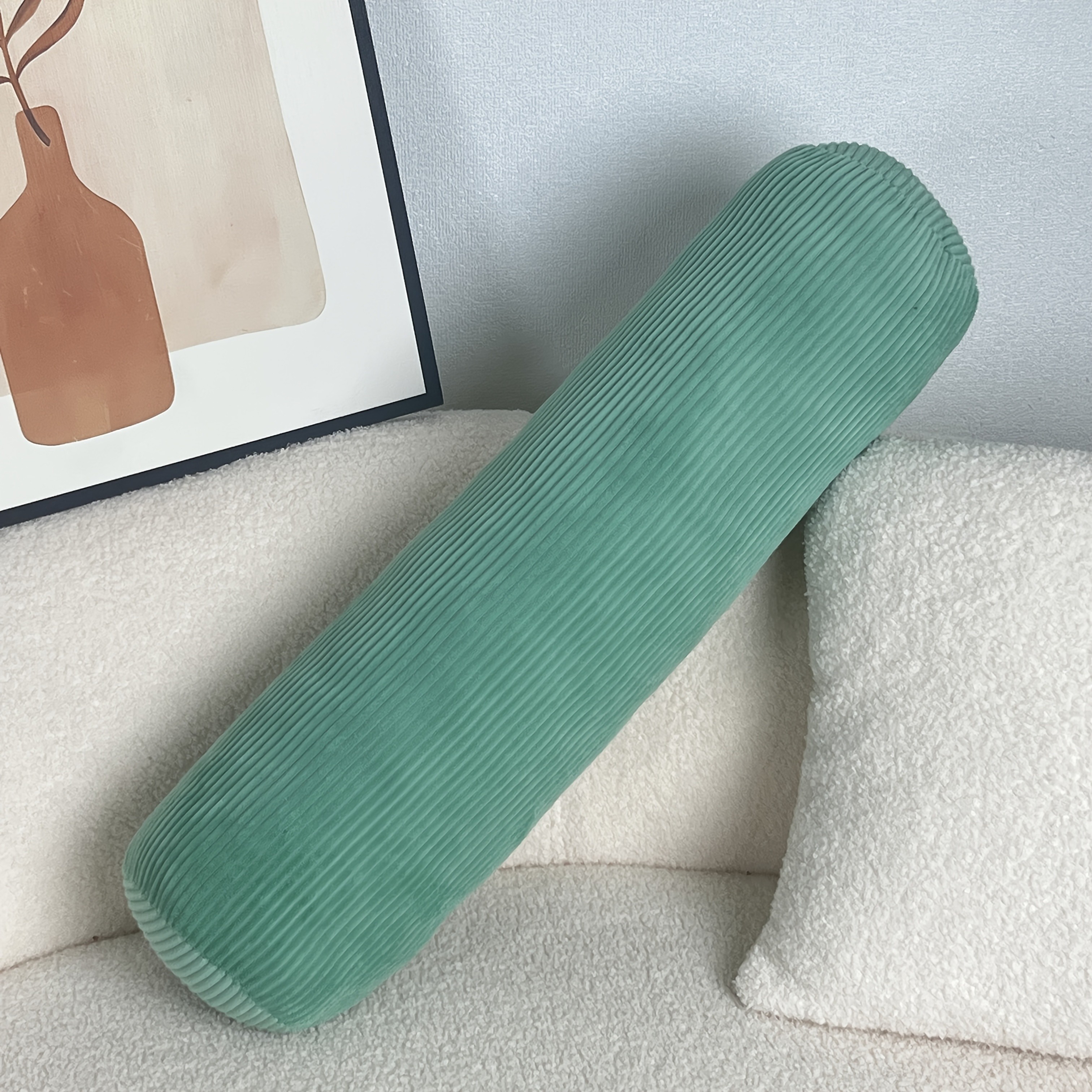 YLBKIKR Round Cervical Roll Cylinder Bolster Pillow Ergonomically Designed for Neck, Back, and Spine Support