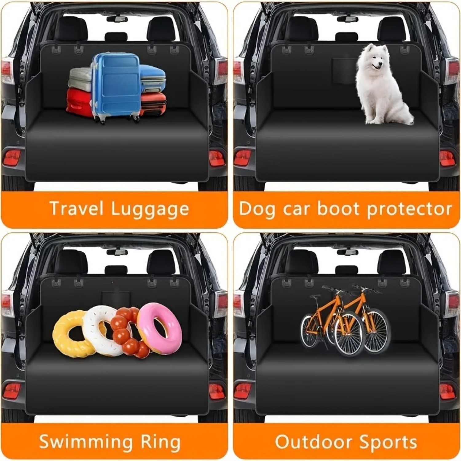 HAOZCL Waterproof & Non-Slip Dog Car Trunk Liner  Scratch-Resistant Pet Cargo Cover for Trucks & SUVs