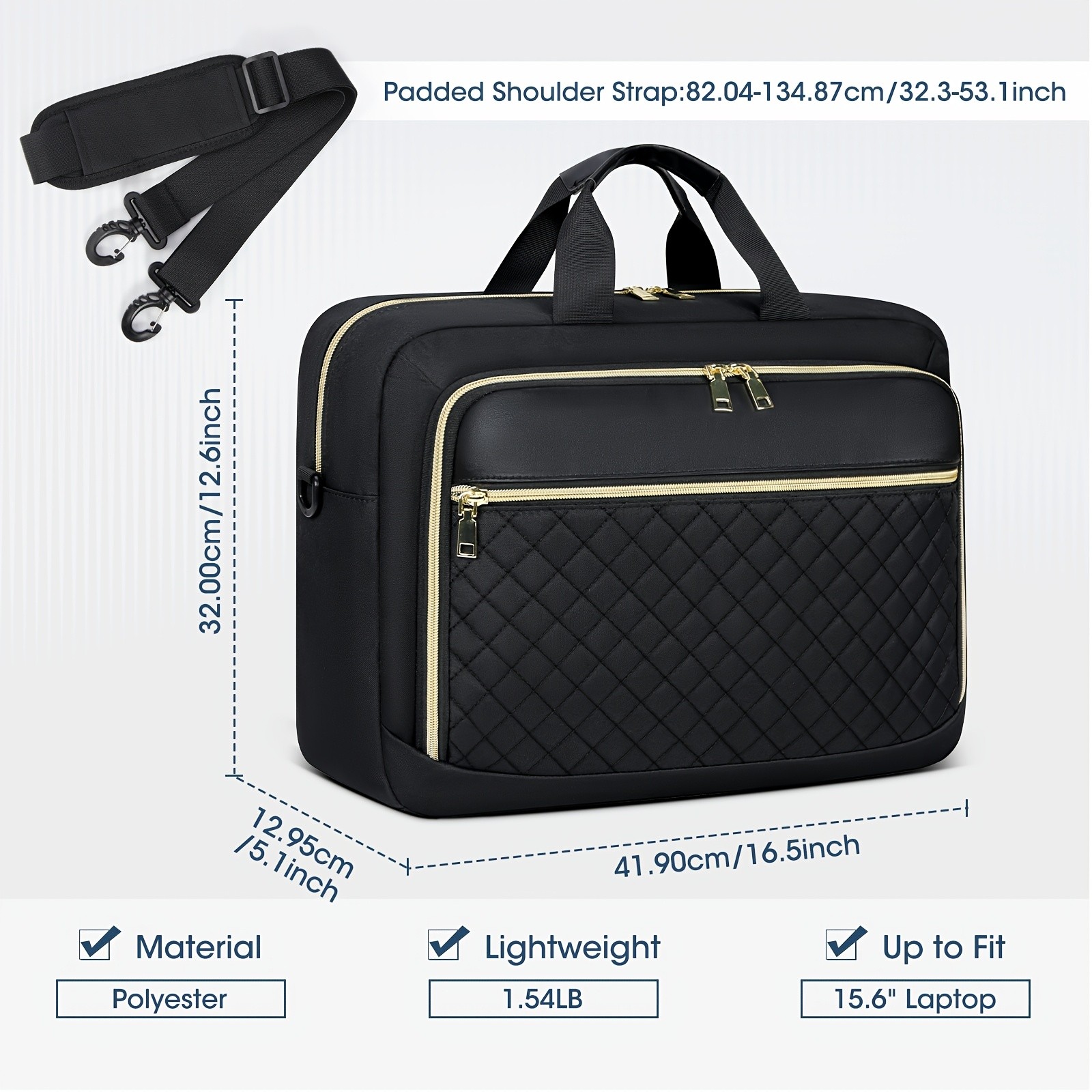 NEWHEY 39.62 cm TSA-Approved Laptop Briefcase for Women Stylish, Durable, and Secure