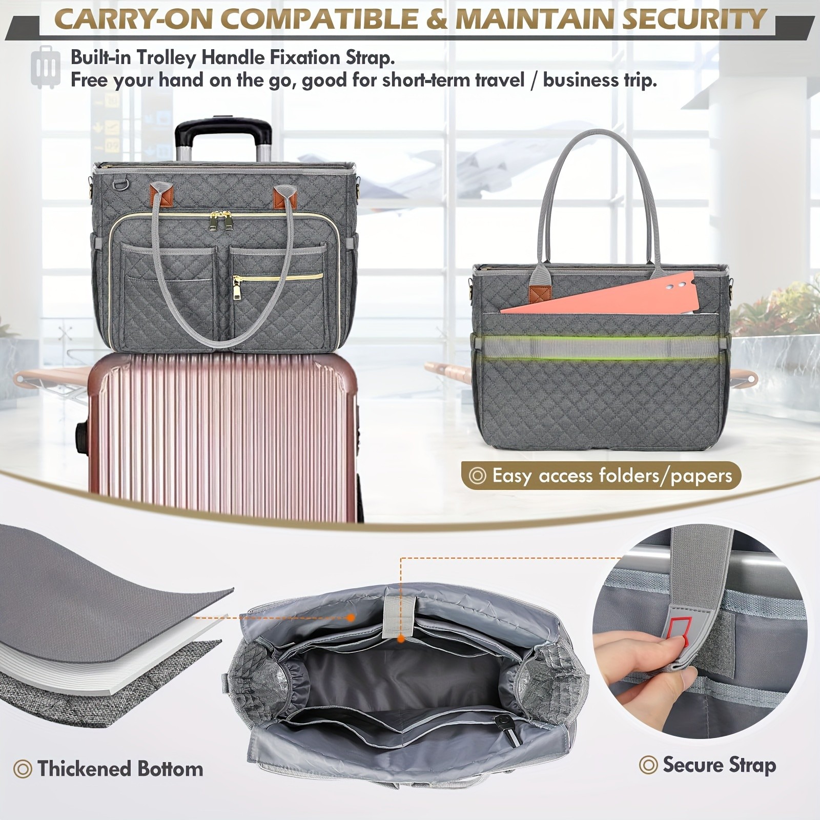 NEWHEY 39.62 cm Laptop Tote Bag for Women  Professional, Stylish, and Functional for Work and Travel