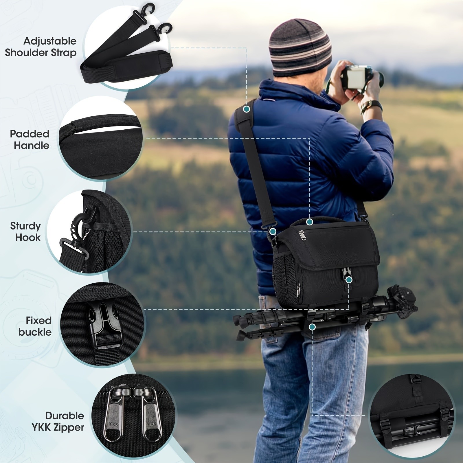 NEWHEY Camera Bag  Durable, Waterproof Protection for Your DSLR, SLR, and Non-Reflex Cameras