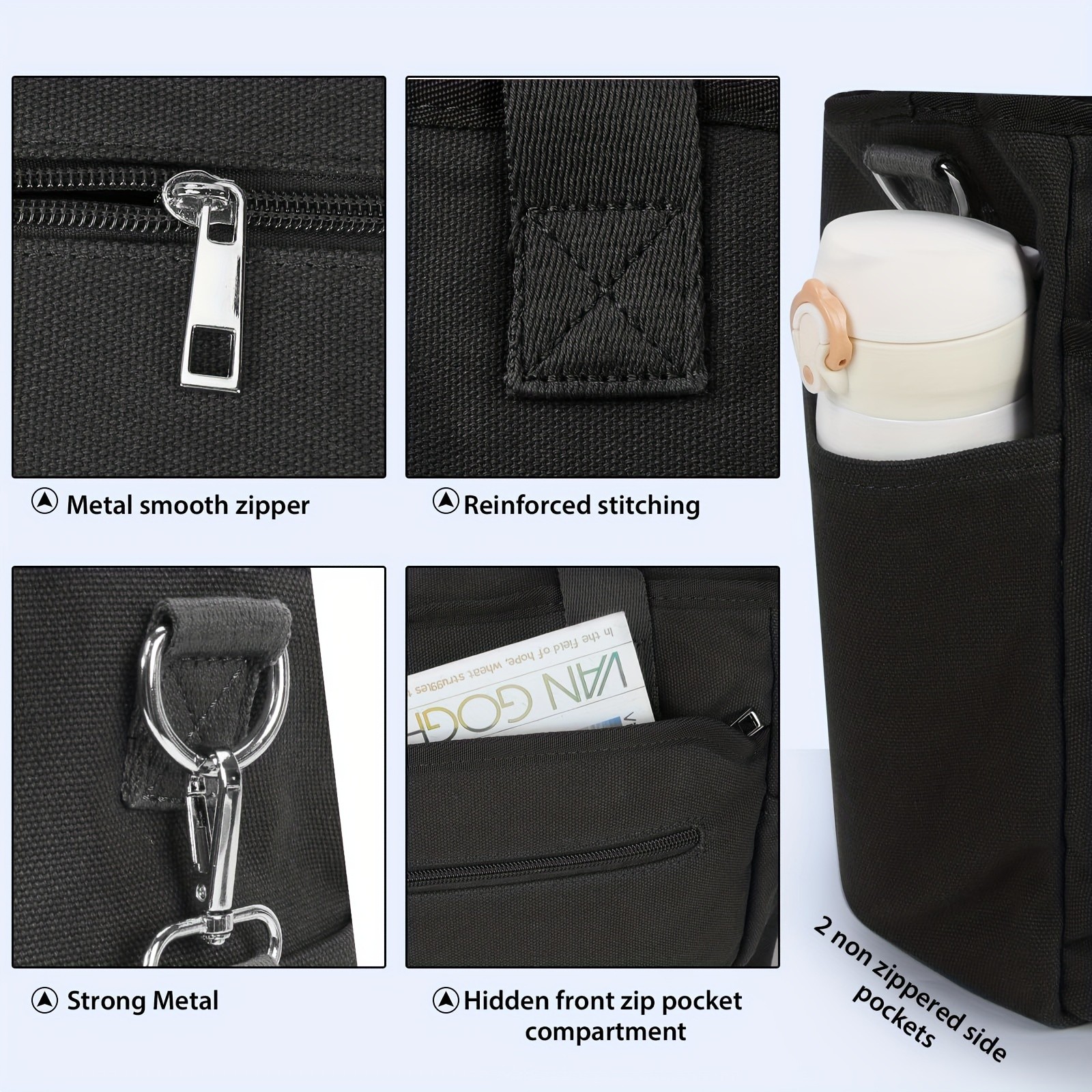 NEWHEY Womens Large Canvas Tote Bag Versatile, Durable, and Spacious for Work, School, and Beach