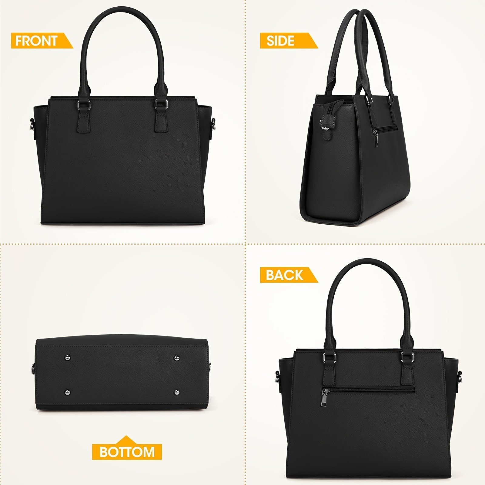 NEWHEY PU Leather Tote Bag for Women  Stylish, Durable, and Perfect for Work, Travel, and Everyday Use