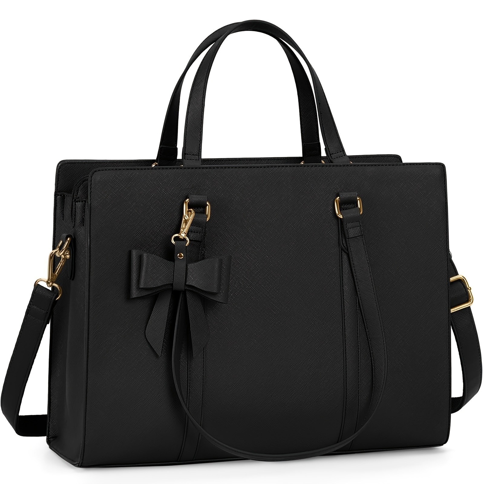 NEWHEY Elegant Black Laptop Bag for Women Stylish, Professional, and Perfect for Business and Work