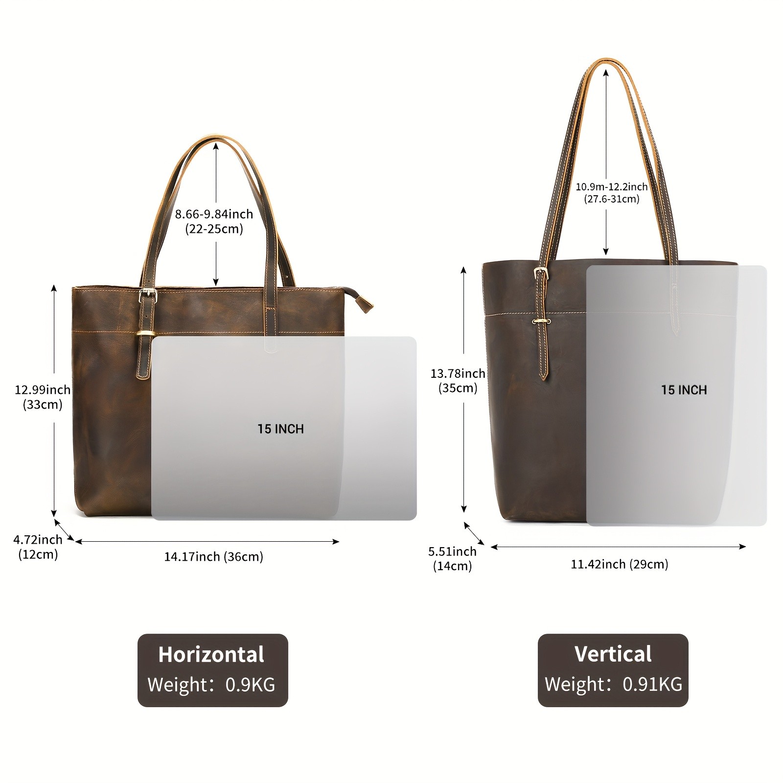 NIUCUNZH Viking-Inspired Retro Style Genuine Leather Tote Bag  Durable, Stylish, and Perfect for Commuting, Travel, and Everyday Use