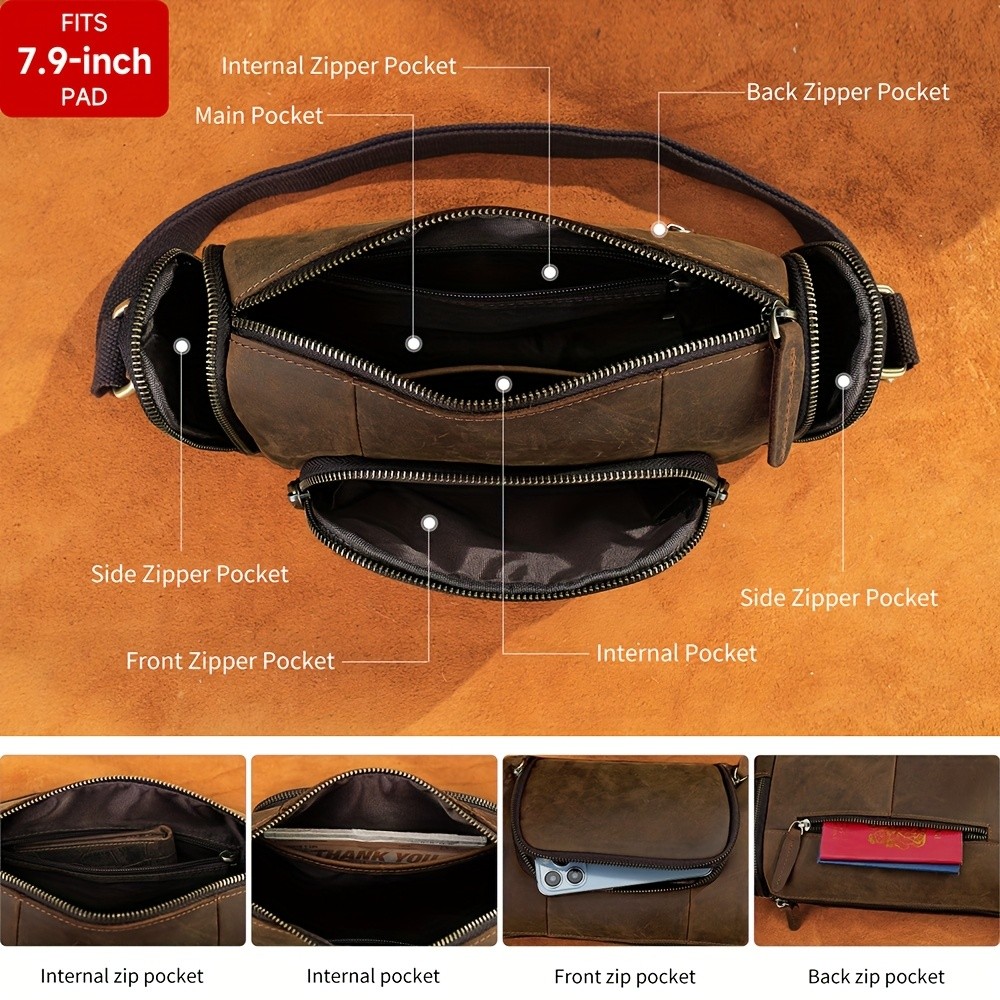 NIUCUNZH Genuine Leather Backpack Durable, Stylish, and Perfect for Commuting, Travel, and Casual Use