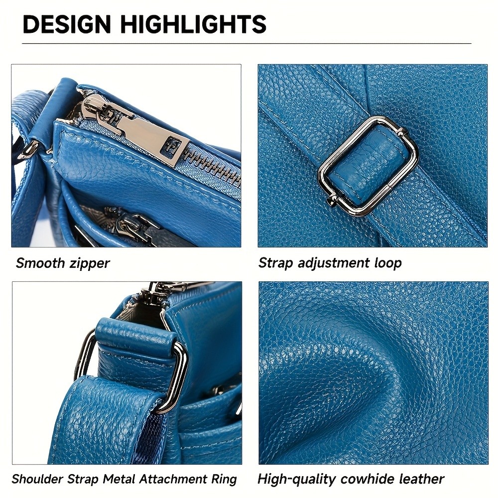NIUCUNZH Genuine Leather Crossbody Bag  Stylish, Durable, and Perfect for Everyday Use