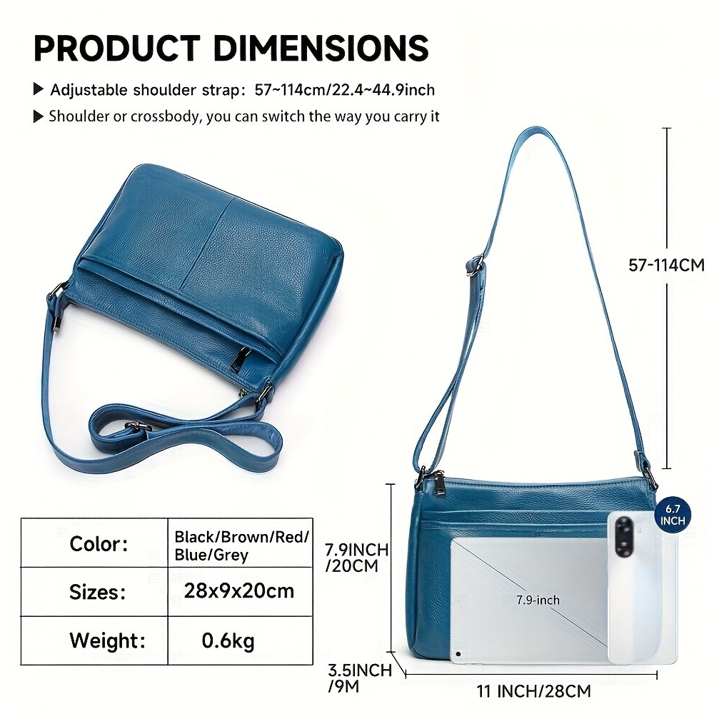 NIUCUNZH Genuine Leather Crossbody Bag  Stylish, Durable, and Perfect for Everyday Use