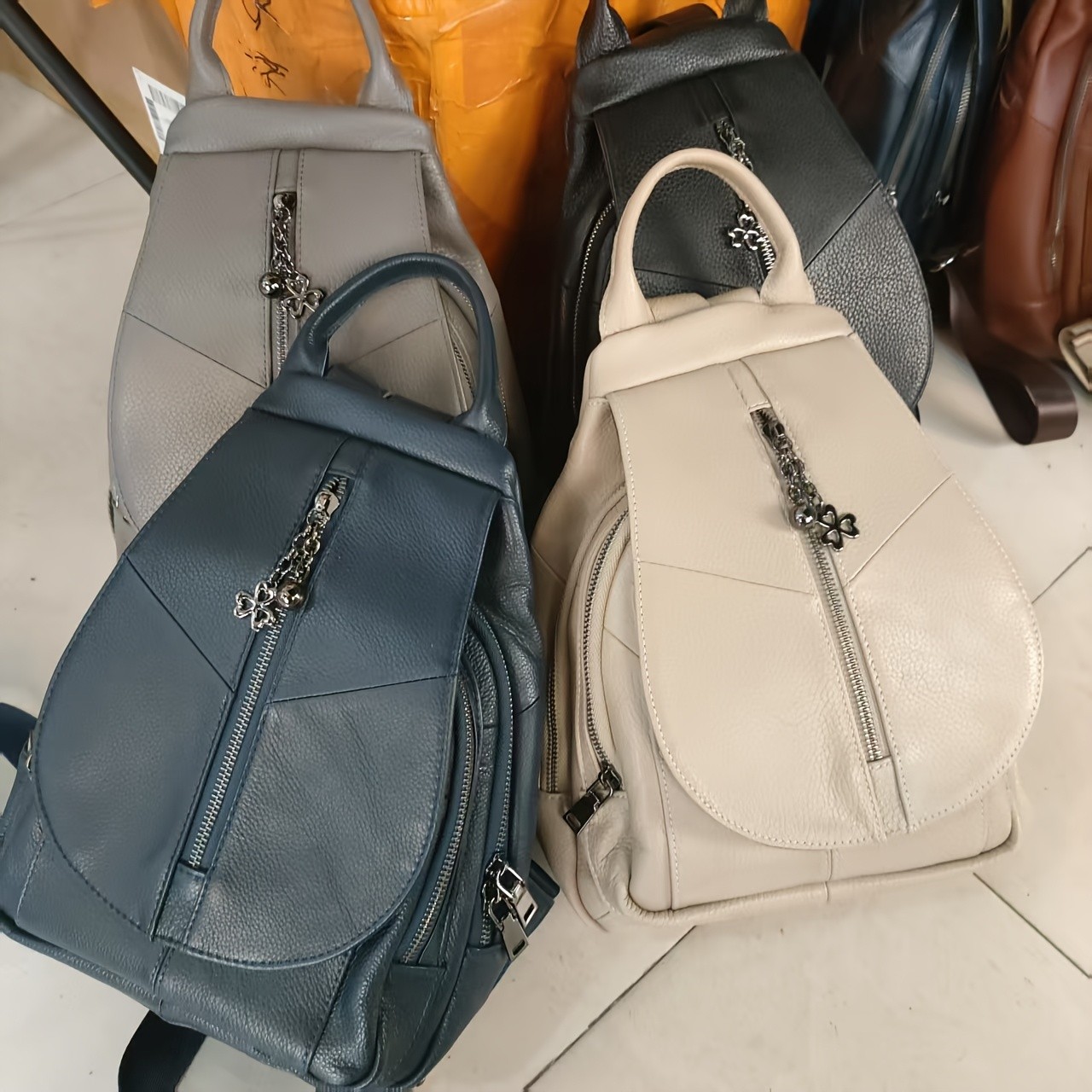 NIUCUNZH Genuine Leather Women's Backpack  Stylish, Durable, and Perfect for Travel Essentials