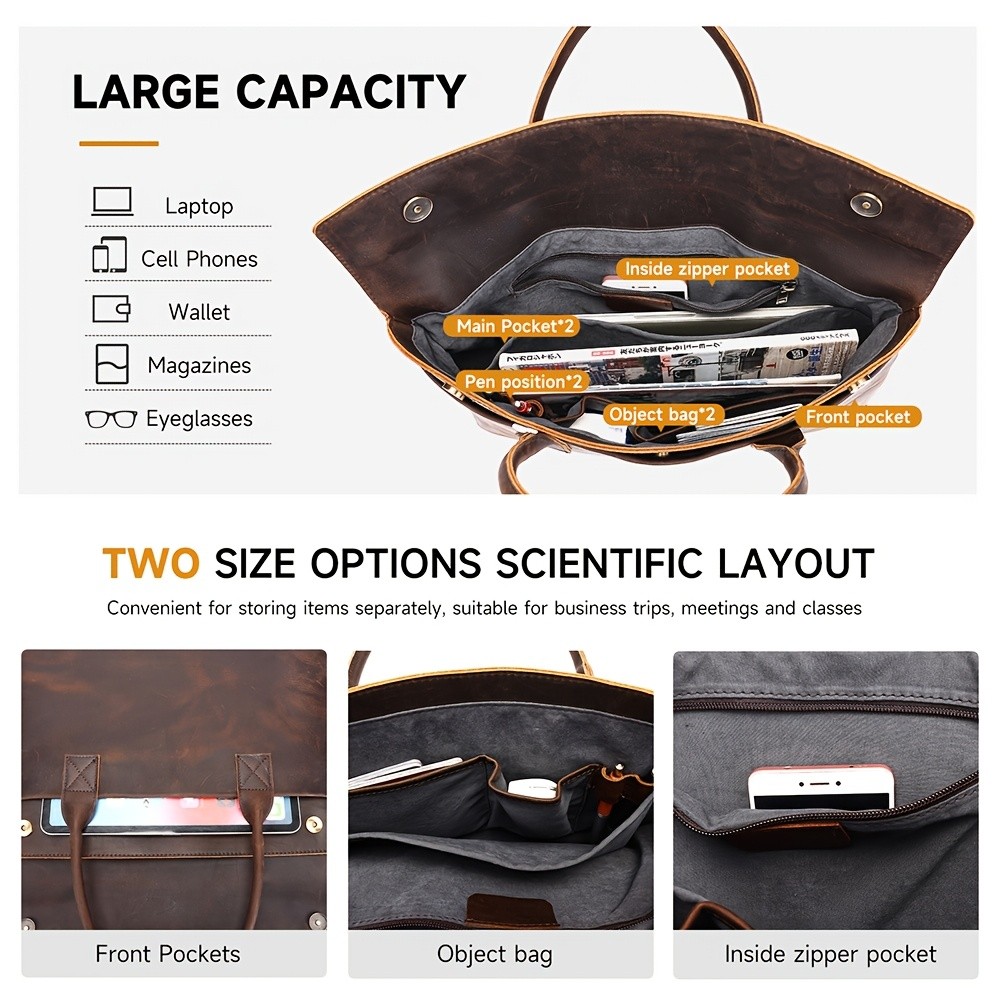 NIUCUNZH Mens Casual Top-Grain Leather Shoulder Bag  Stylish, Durable, and Ideal for Daily Commute and Business Use