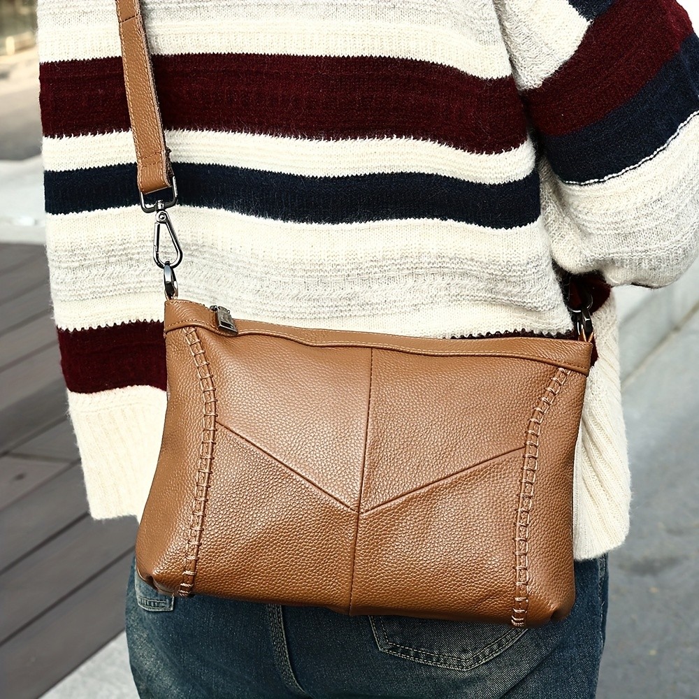 NIUCUNZH Genuine Leather Crossbody Bag for Men & Women Stylish, Durable, and Perfect for Daily Use and Commuting