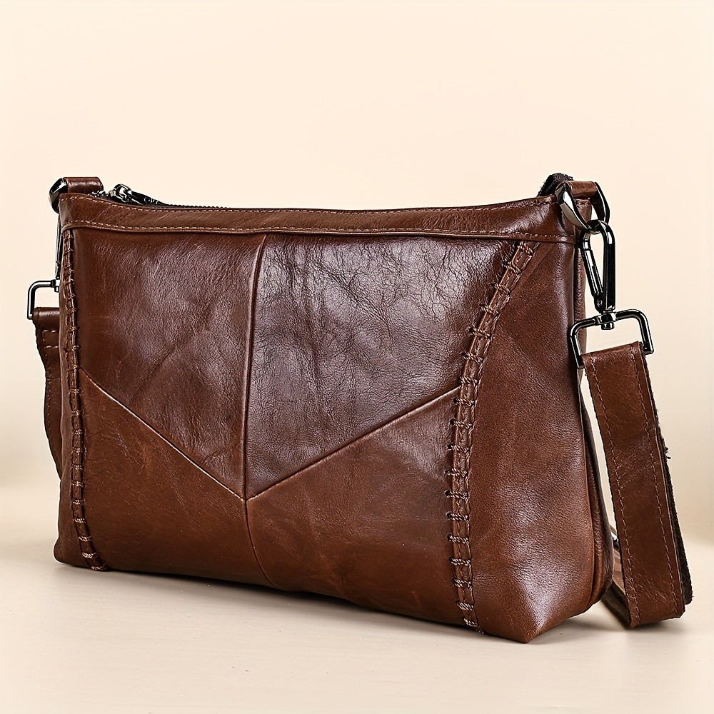 NIUCUNZH Genuine Leather Crossbody Bag for Men & Women Stylish, Durable, and Perfect for Daily Use and Commuting