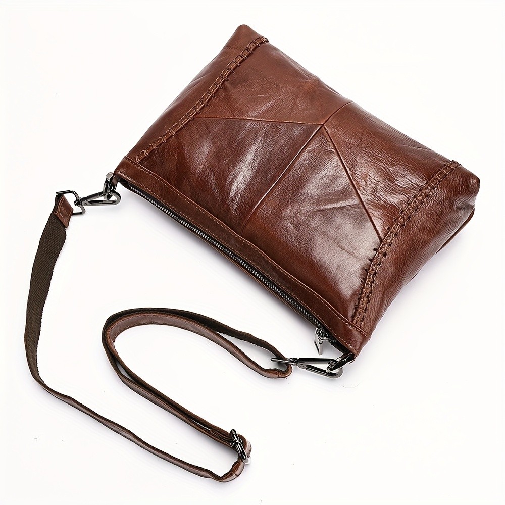 NIUCUNZH Genuine Leather Crossbody Bag for Men & Women Stylish, Durable, and Perfect for Daily Use and Commuting
