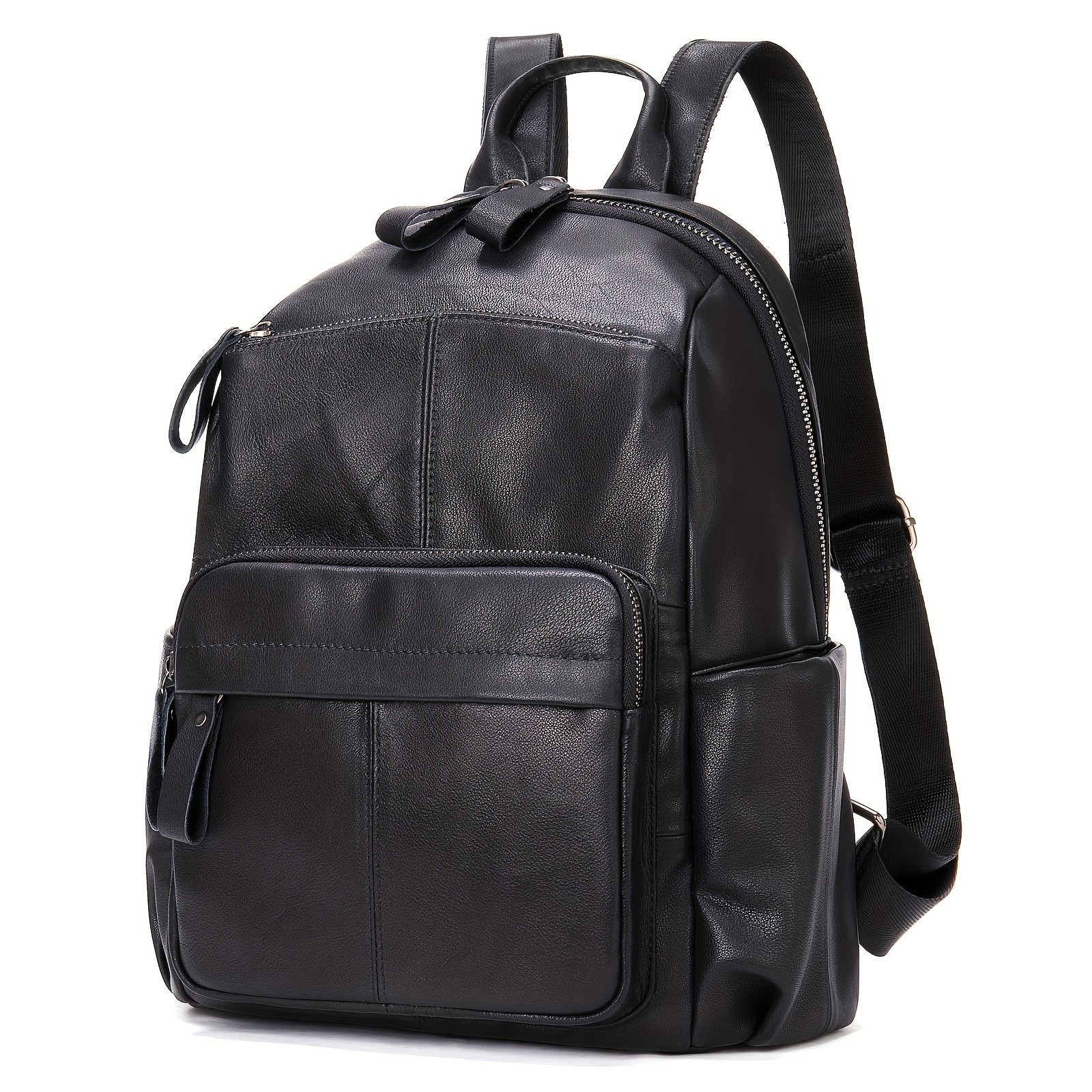 NIUCUNZH Genuine Leather Unisex Backpack Durable, Spacious, and Perfect for Travel, Commute, and Daily Use