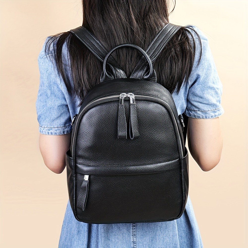 NIUCUNZH Womens Genuine Leather Backpack  Stylish, Spacious, and Perfect for Travel, School, and Commuting