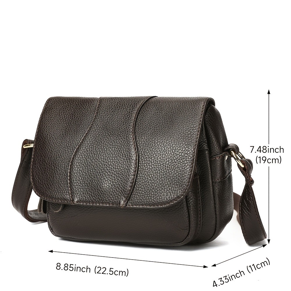 NIUCUNZH Unisex Genuine Leather Crossbody Bag  Versatile, Durable, and Stylish for Daily Use and Travel