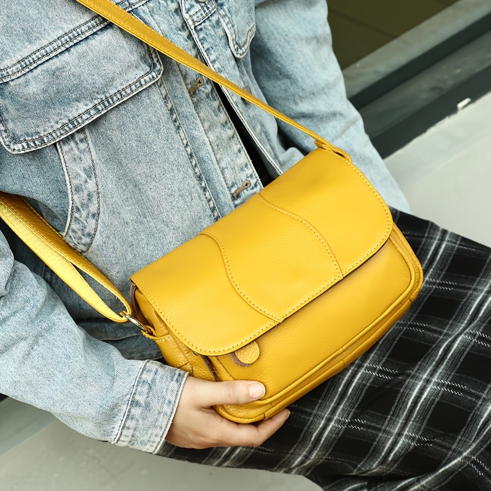 NIUCUNZH Unisex Genuine Leather Crossbody Bag Versatile, Durable, and Stylish for Daily Use and Travel