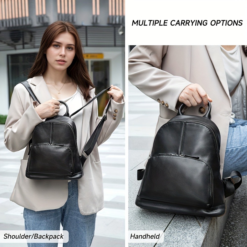 NIUCUNZH Womens Top-Grain Leather Backpack  Elegant, Durable, and Perfect for Daily Use and Travel