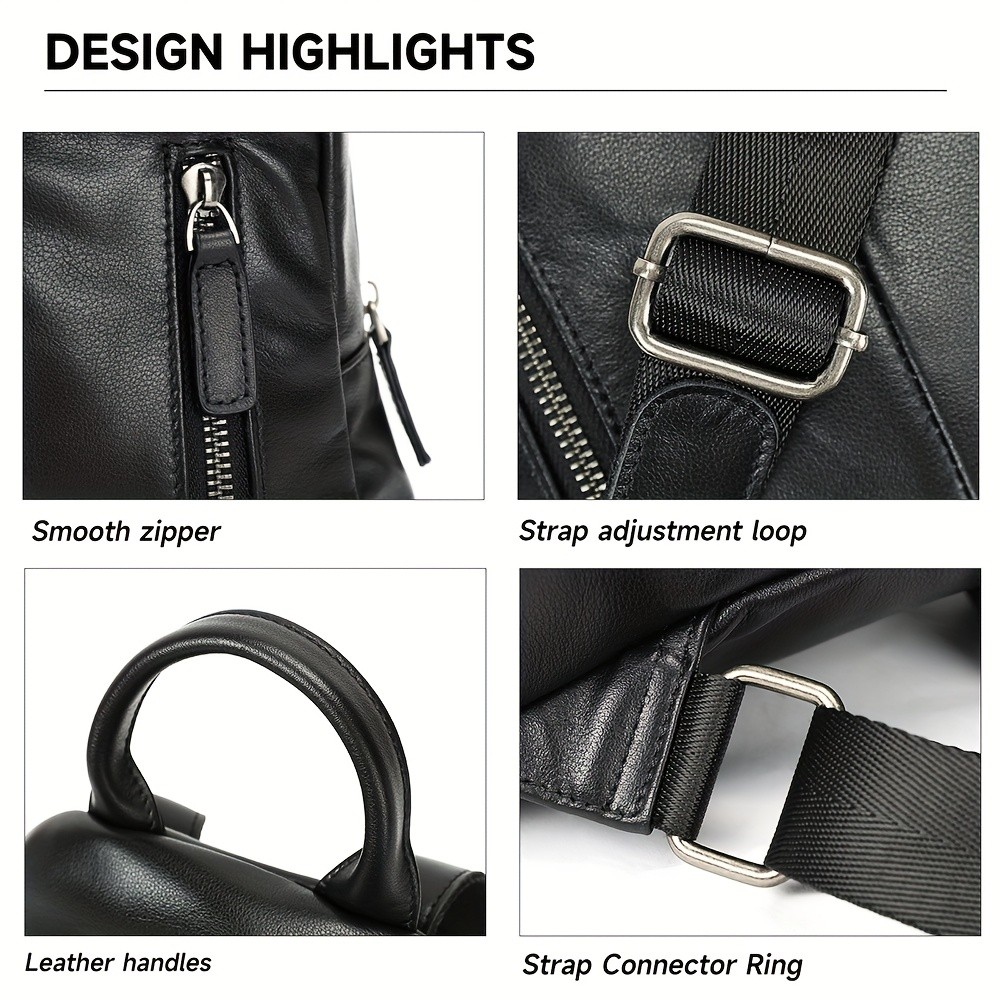 NIUCUNZH Womens Top-Grain Leather Backpack  Elegant, Durable, and Perfect for Daily Use and Travel