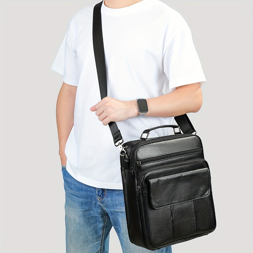 NIUCUNZH Mens Genuine Leather Vintage Full-Grade Cowhide Bag Stylish, Durable, and Perfect for Business and Casual Use
