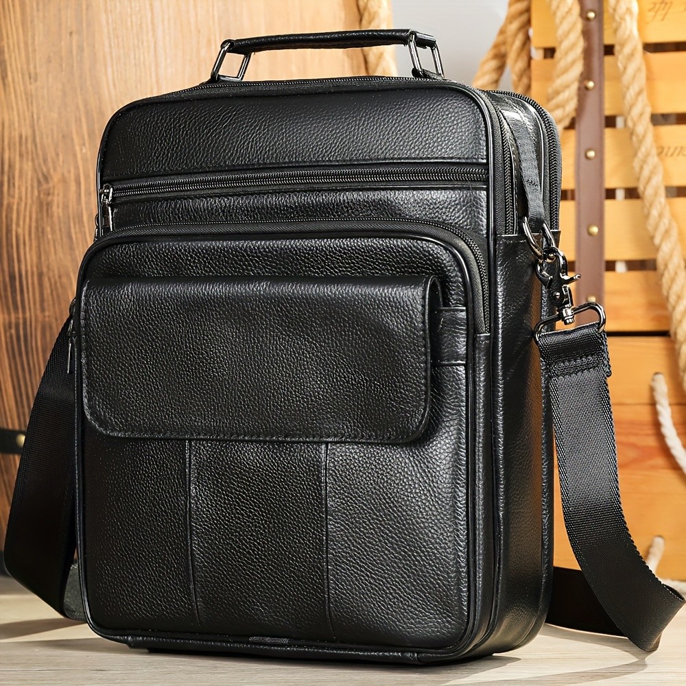 NIUCUNZH Mens Genuine Leather Vintage Full-Grade Cowhide Bag Stylish, Durable, and Perfect for Business and Casual Use