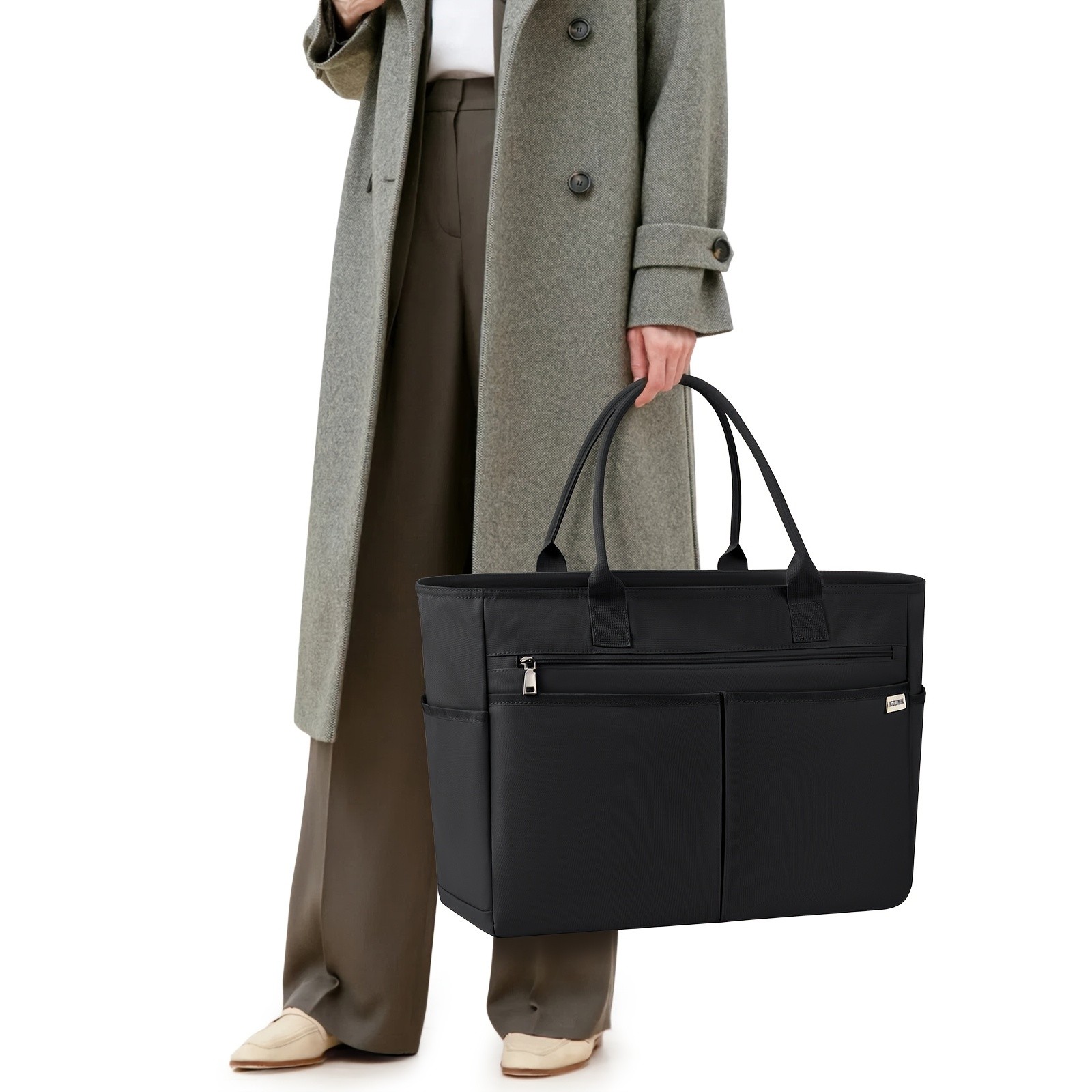 IGOLUMON 40L Tote Bag with Zipper  Spacious, Foldable, and Perfect for Beach, Travel, and Gym