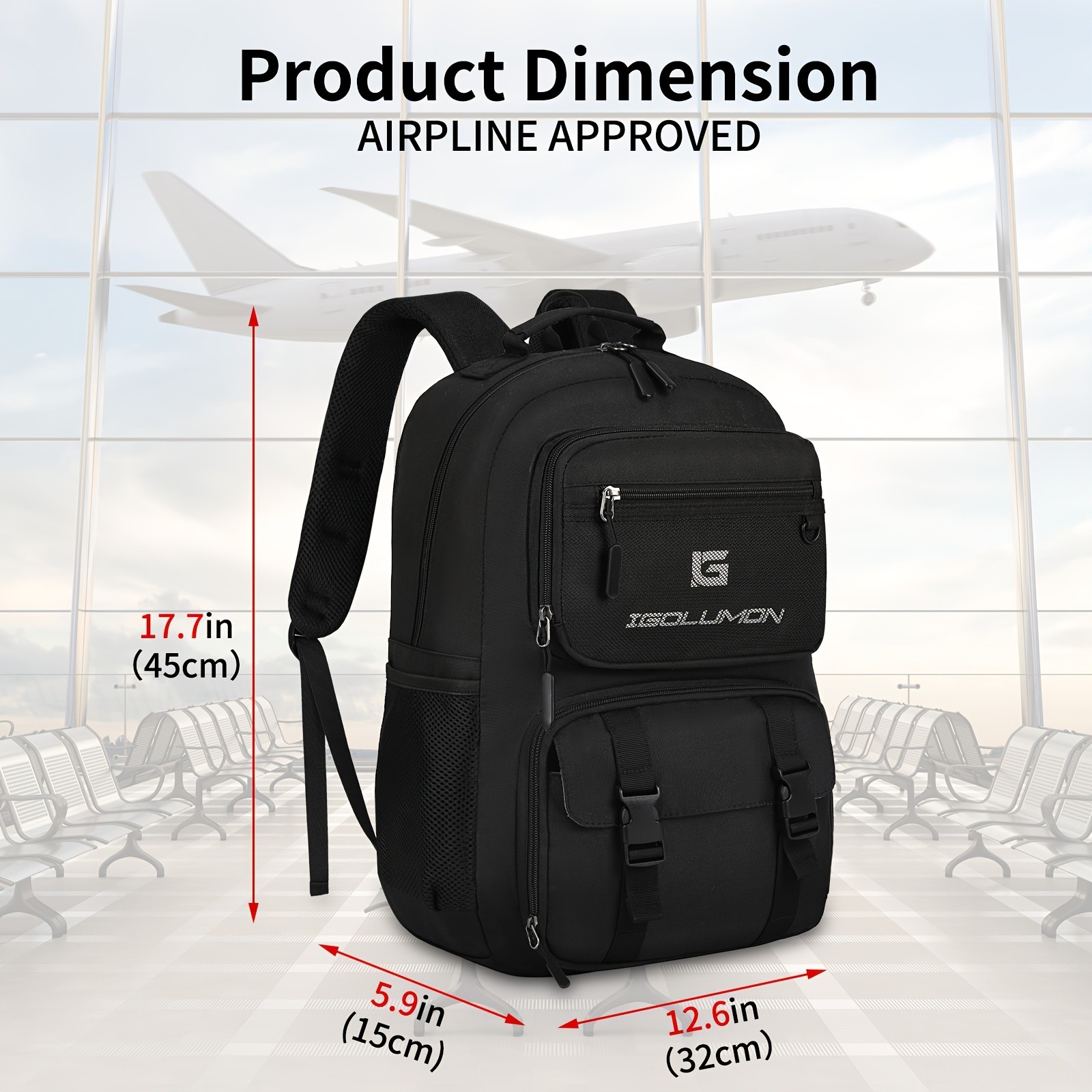 IGOLUMON Laptop Backpack 39.62 cm  Stylish, Functional, and Perfect for Work, College, and Travel