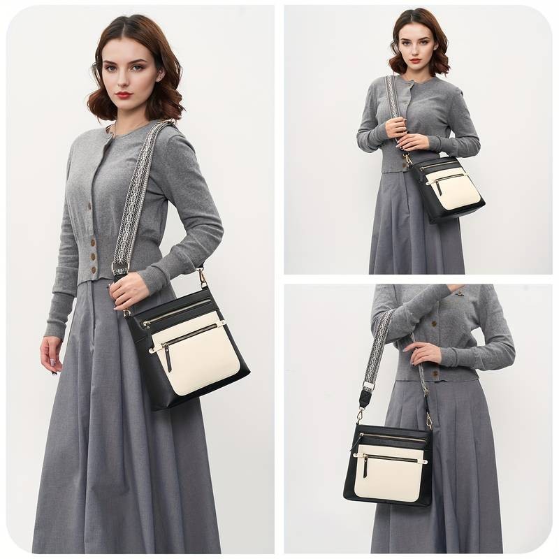 IGOLUMON Womens Crossbody Bag with Adjustable Strap  Lightweight Handbag with Golden-Tone Hardware for Casual & Formal Use